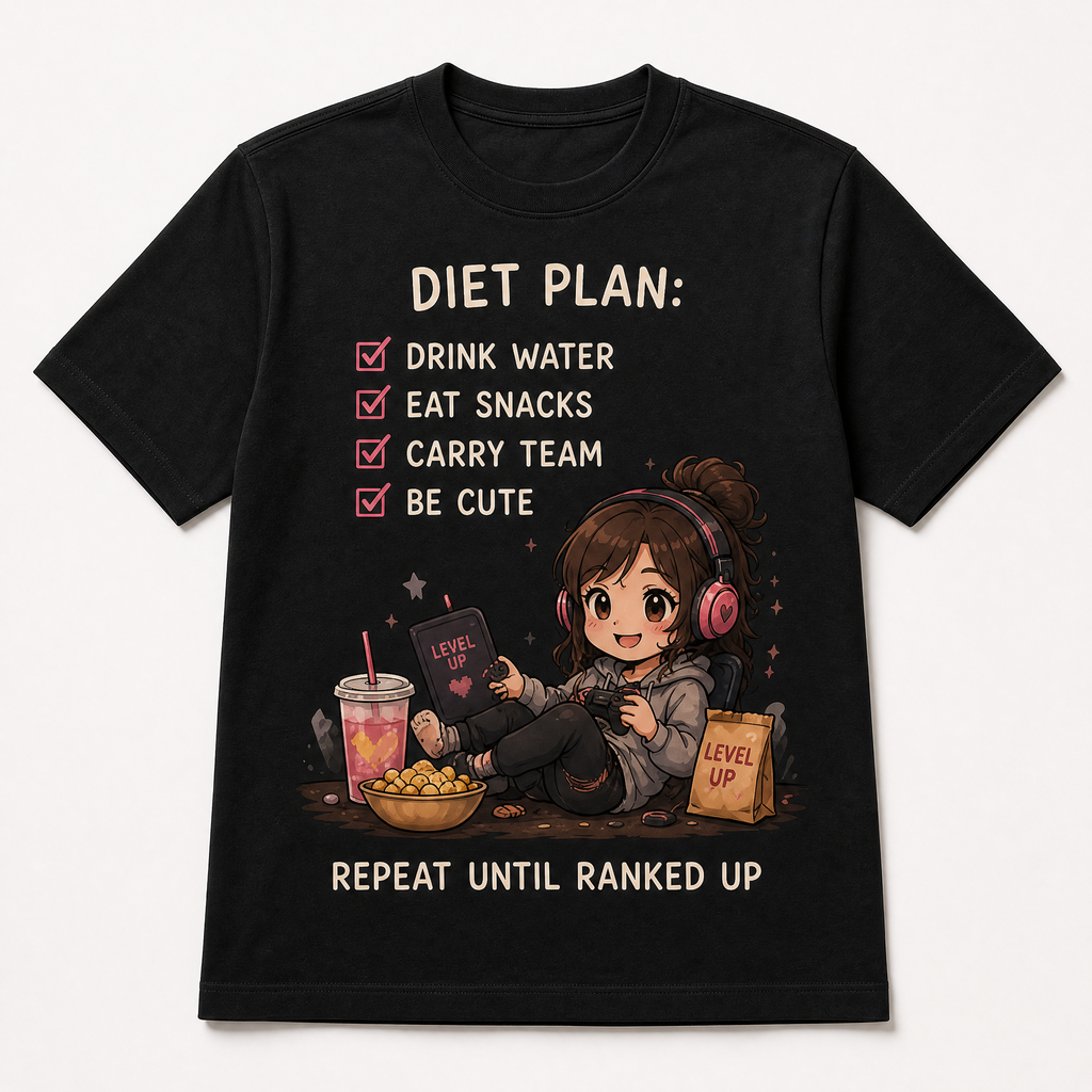 Cute Gamer Girl Anime T-Shirt Collection