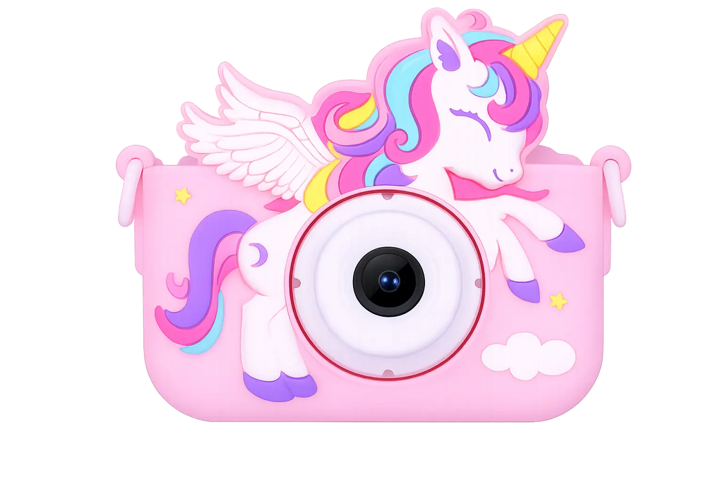 Screen-Free Fun Camera with Games – Purple, Pink Unicorn & Green Dinosaur Grab3