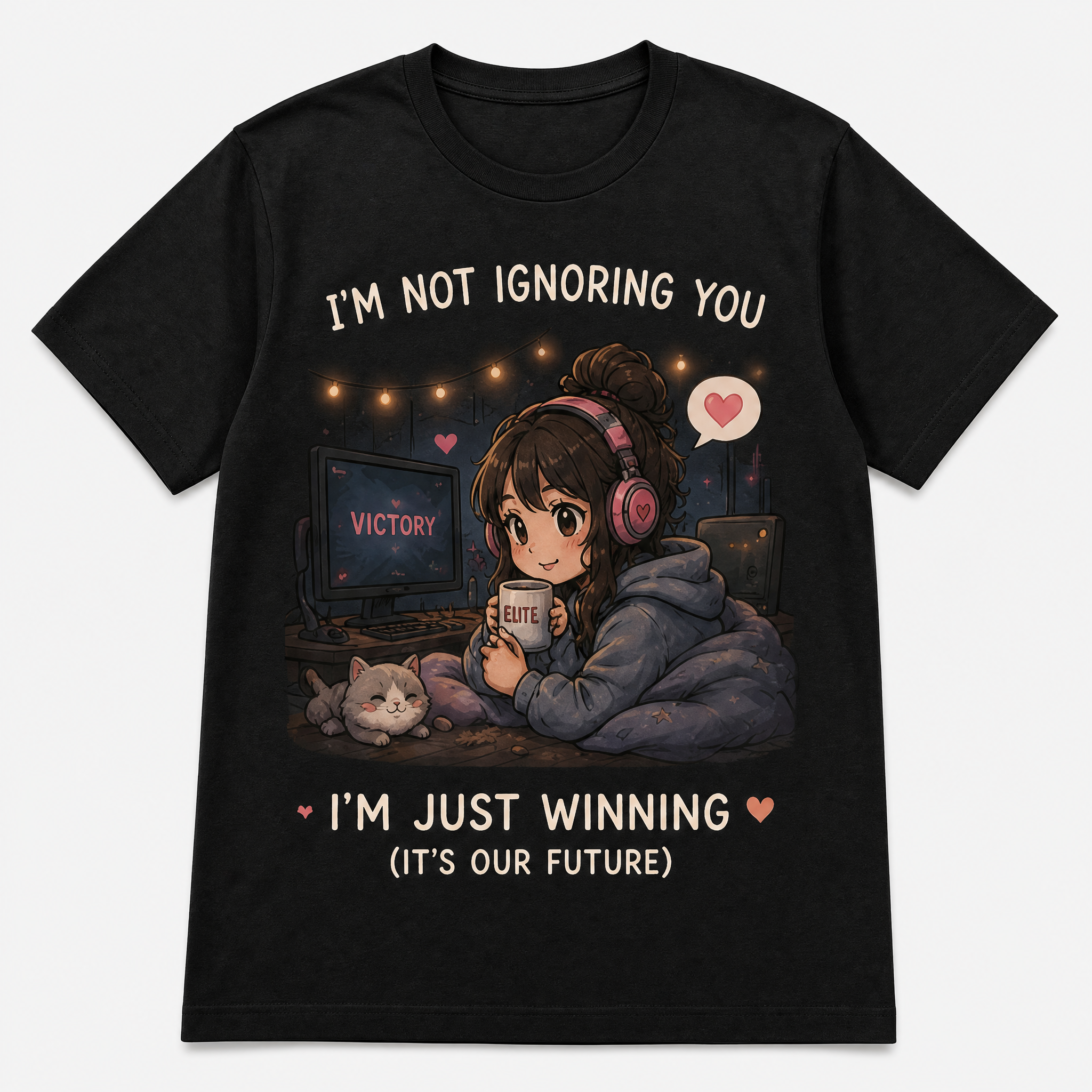 Cute Gamer Girl Anime T-Shirt Collection