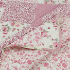 Patchwork Floral Quilt Set – Soft Cotton Bedspread with Pillowcases Grab3