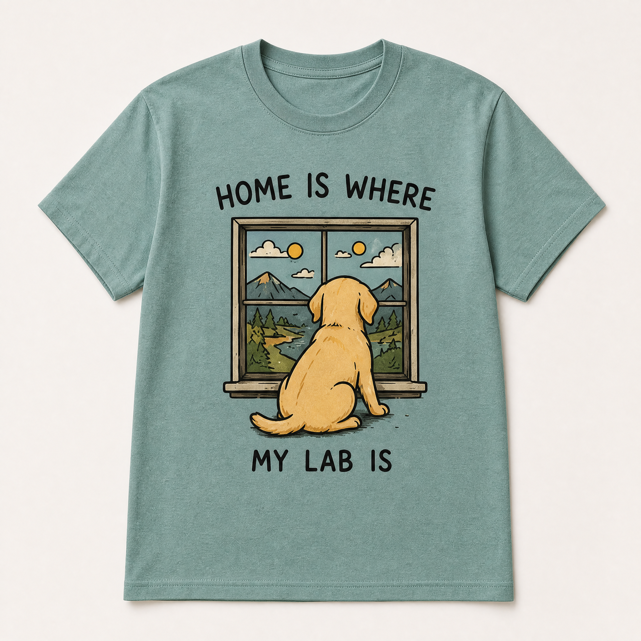 Funny Labrador Retriever Illustrated Graphic Tees