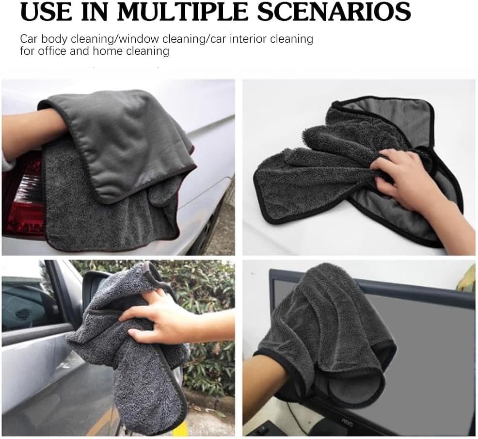 MagicWipe XXL Microfiber Wipes 3-Pack 40x60cm – Streak-Free, Thickened & Reusable for Car, Home & Bathroom