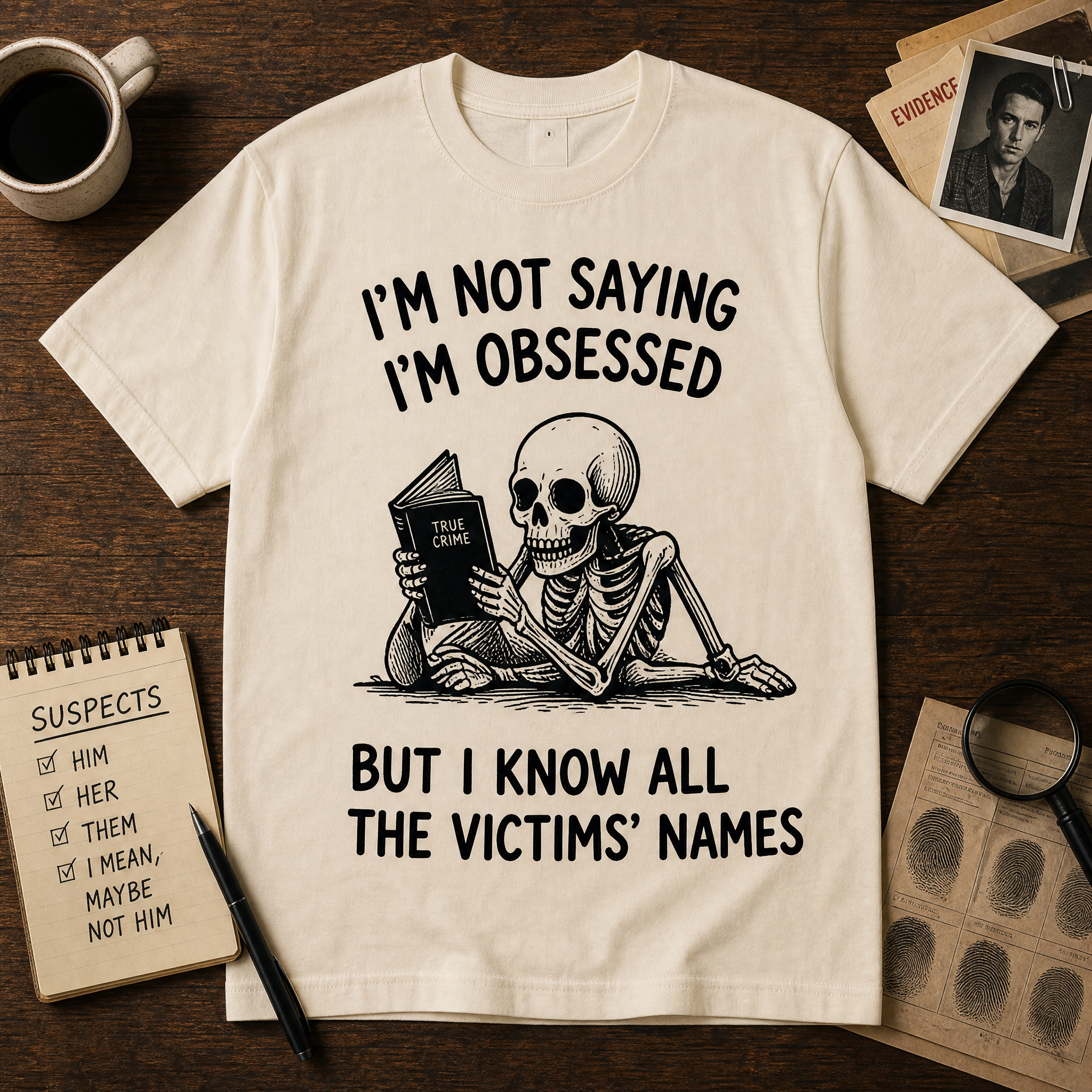 The Bookish True Crime Collection | Graphic Tees for Readers & Mystery Lovers