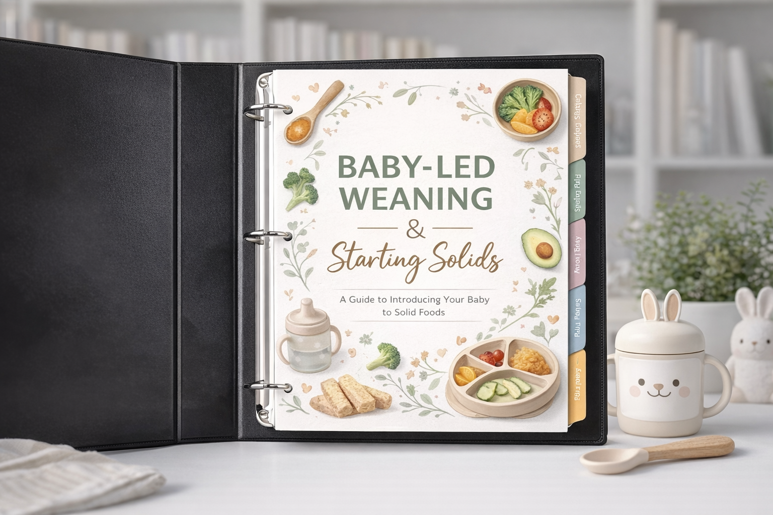 The Ultimate Baby-Led Weaning Binder – 101 First Foods Checklist & Complete Printed Guide for Starting Solids