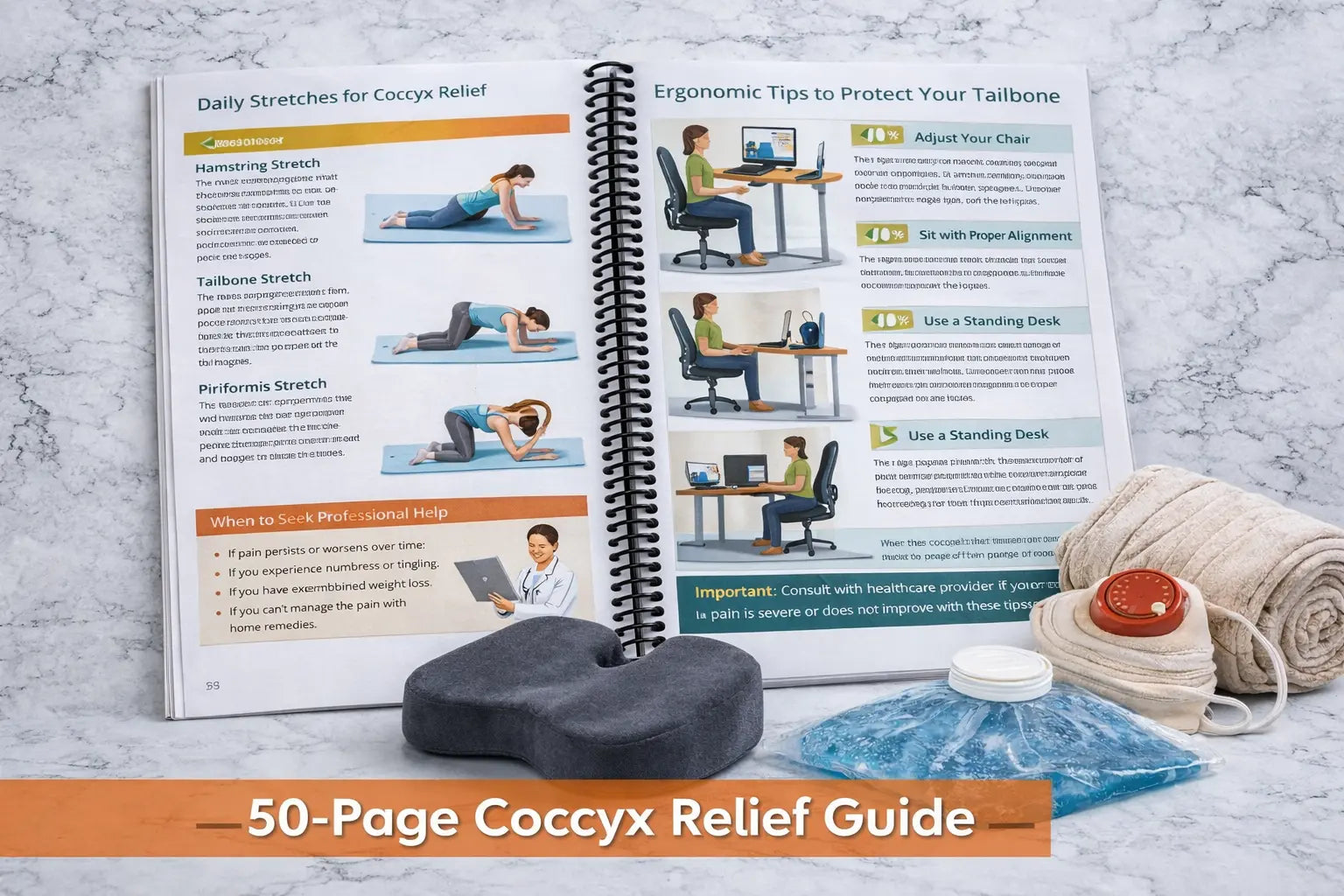 Coccyx 90 Day 'Sit Ease' Program - Release Tail Bone Pressure Grab3