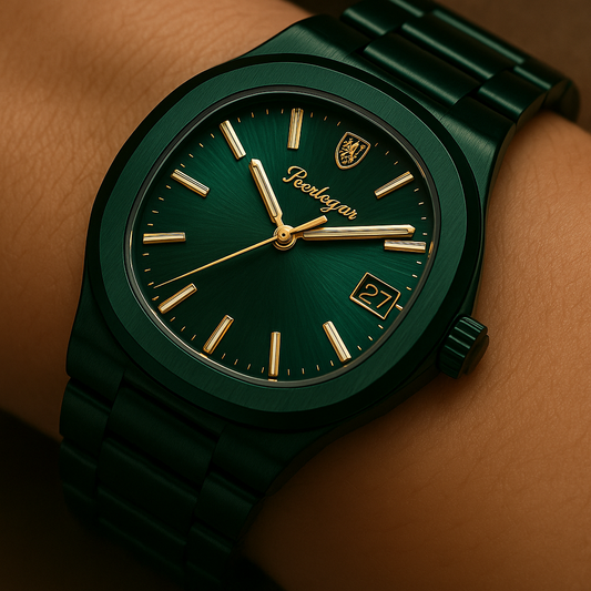 Luxury Poedagar Watch, (Limited Edition Emerald Green on Gold)