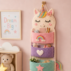 Cute Crochet Animal Wall Organiser for Kids' Rooms