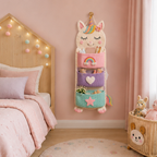 Cute Crochet Animal Wall Organiser for Kids' Rooms