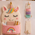 Cute Crochet Animal Wall Organiser for Kids' Rooms