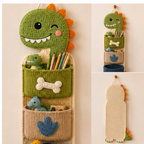 Cute Crochet Animal Wall Organiser for Kids' Rooms