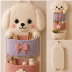 Cute Crochet Animal Wall Organiser for Kids' Rooms