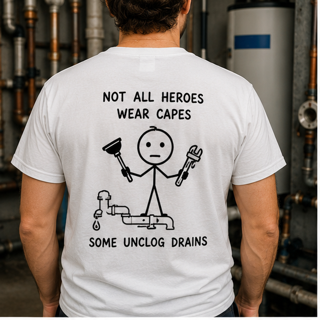 Minimalist Graphic T-Shirts Tees (Plumber)