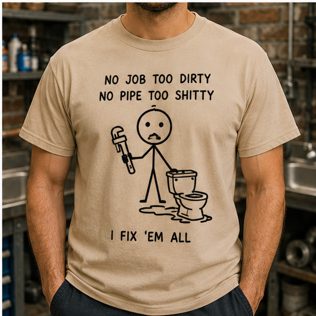 Minimalist Graphic T-Shirts Tees (Plumber)