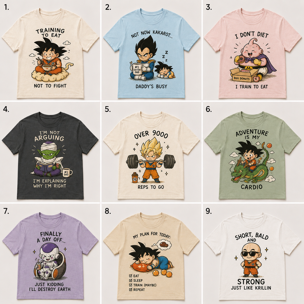 Retro Anime Graphic T-Shirt – Funny Manga Parody Apparel