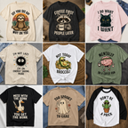 Funny Graphic T-Shirts Collection – Cute Sarcastic Animal & Coffee Tees