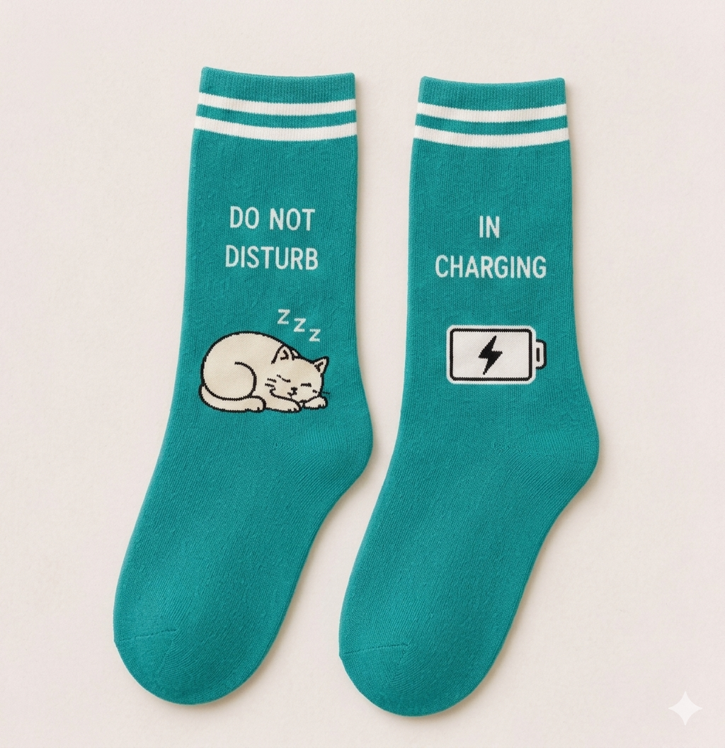 The Purr-fectly Cozy Illustrated Crew Sock Collection