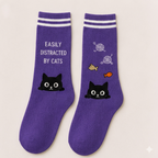The Purr-fectly Cozy Illustrated Crew Sock Collection