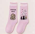 The Purr-fectly Cozy Illustrated Crew Sock Collection