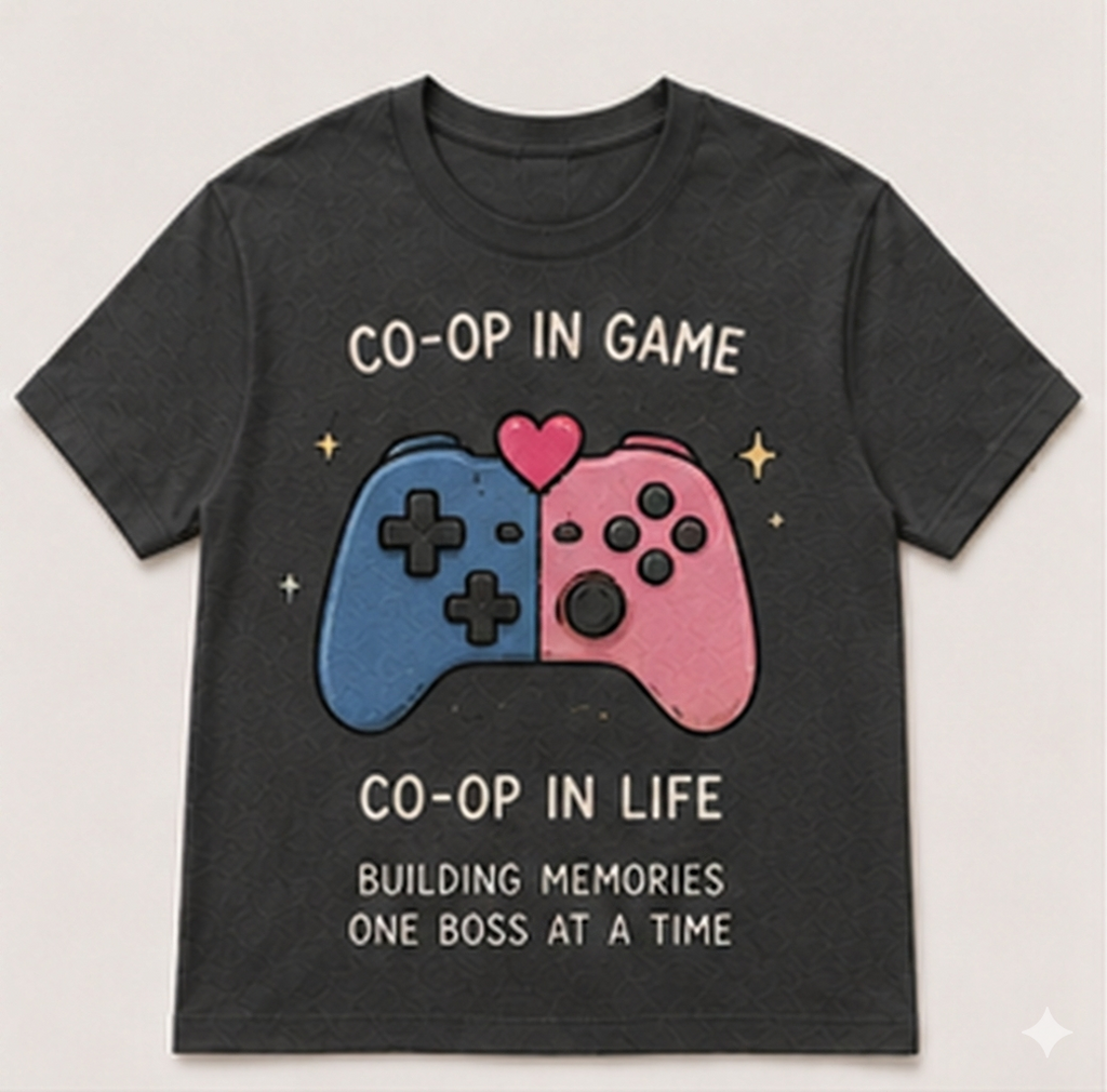 Matching Gamer T-Shirts for Couples – Kawaii Gaming Apparel