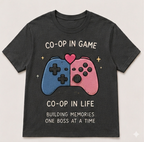 Matching Gamer T-Shirts for Couples – Kawaii Gaming Apparel