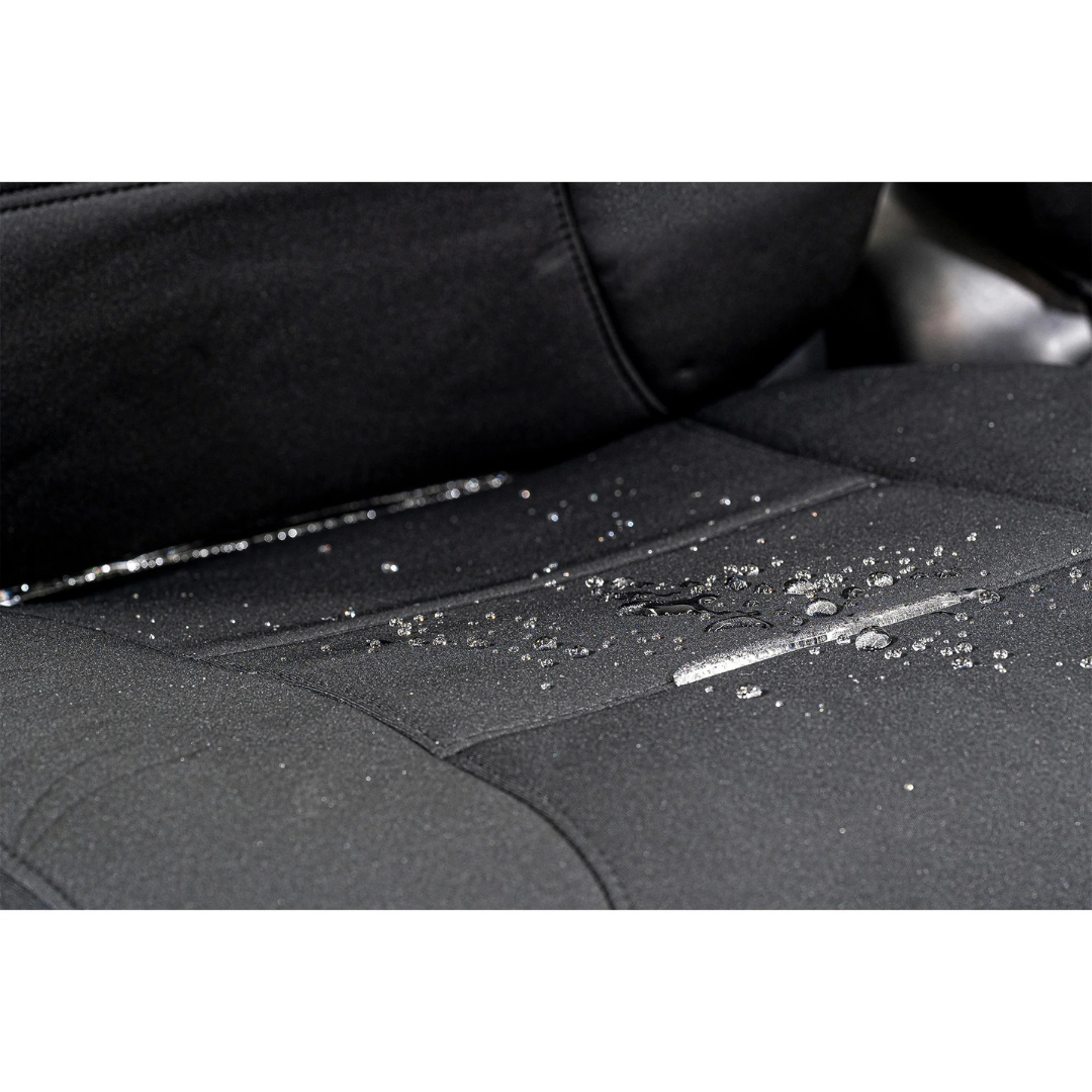 Neoprene Universal Front Seat Covers – Black Waterproof Car Seat Protectors (Front Pair)
