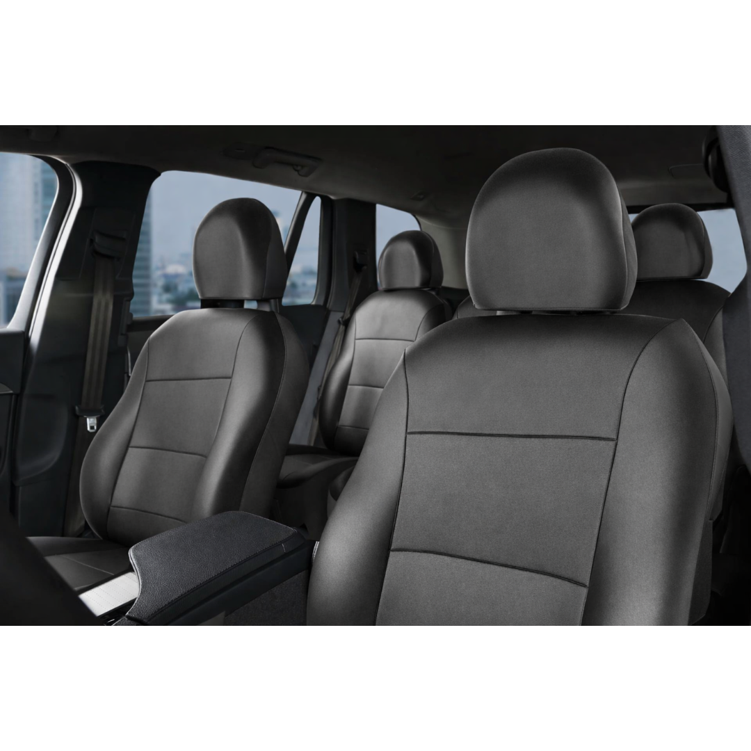 Neoprene Universal Front Seat Covers – Black Waterproof Car Seat Protectors (Front Pair)