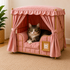 Luxury Royal Cat Bed Tent – Cozy Princess Style Cat Lounge House (Pre-Order)