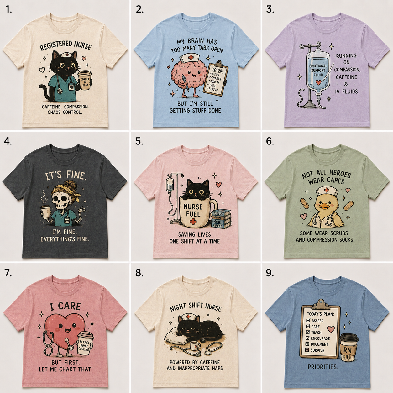 The Ultimate Nurse Life Graphic Tee Collection