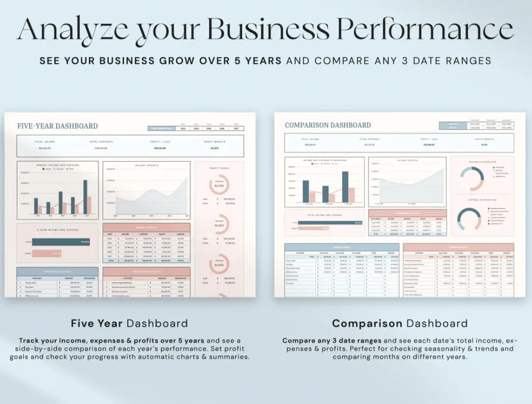 Small Business Bookkeeping Template | Excel Income & Expense Tracker Grab3