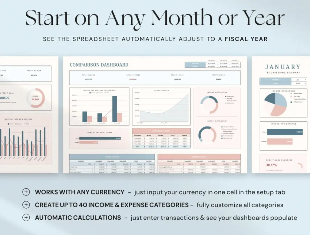 Small Business Bookkeeping Template | Excel Income & Expense Tracker Grab3