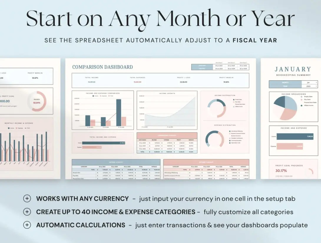 Small Business Bookkeeping Template | Excel Income & Expense Tracker Grab3