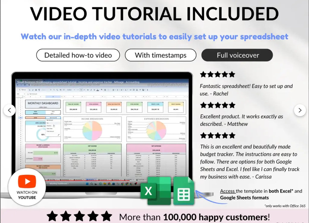 Small Business Bundle | Bookkeeping, Inventory & Order Tracking Templates Grab3