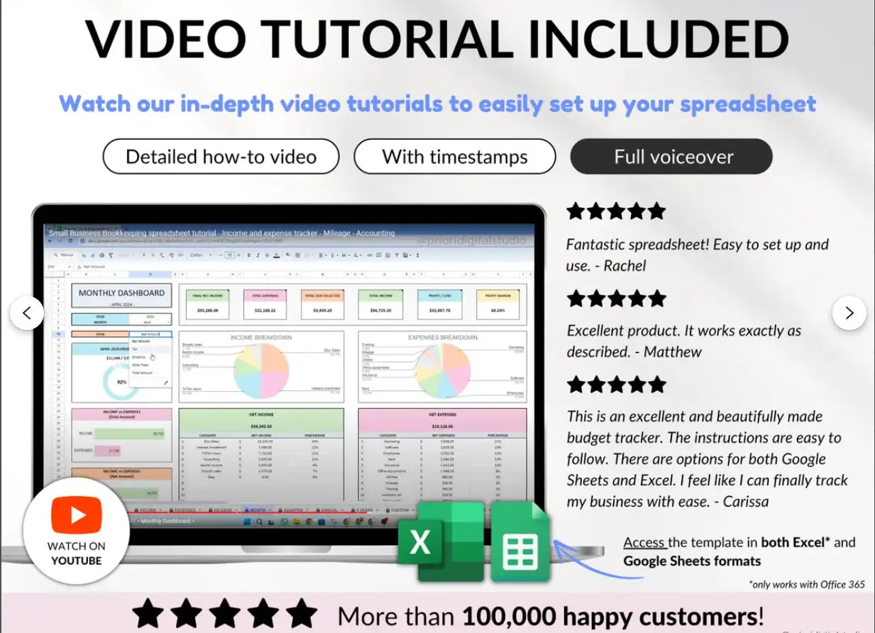 Small Business Bundle | Bookkeeping, Inventory & Order Tracking Templates Grab3