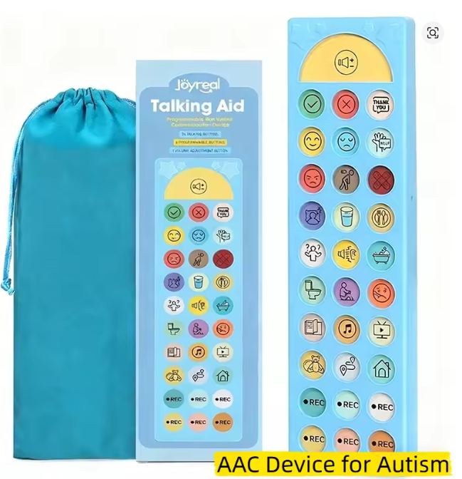Color:blue Aac AAC Device for Autism – Nonverbal Communication & Speech Therapy Tool ...