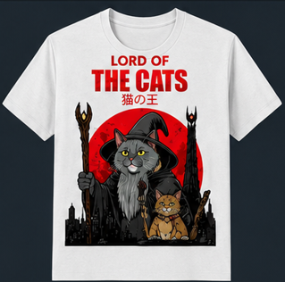 Japanese Streetwear Cat T-Shirt – Movie Parody Graphic Tees
