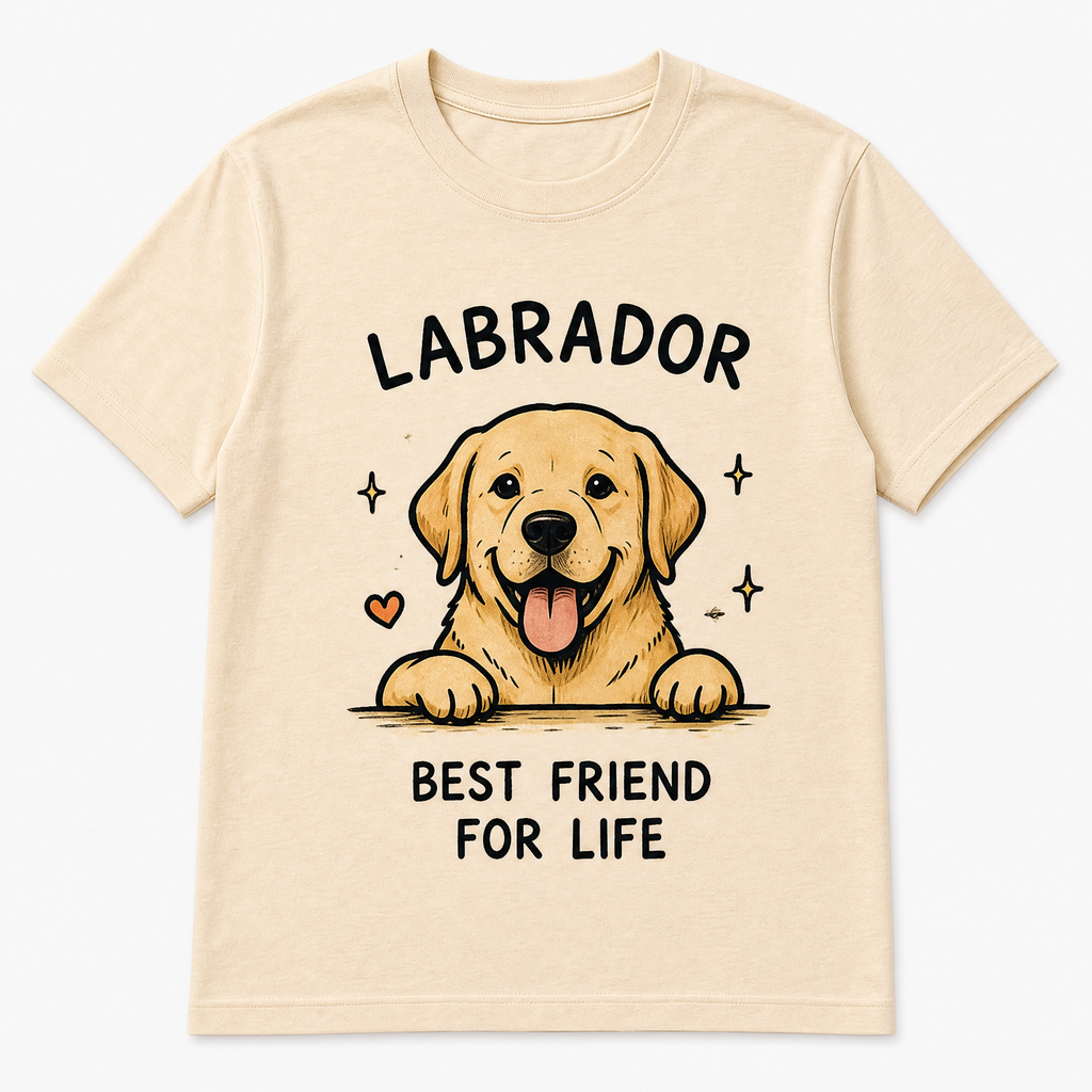 Funny Labrador Retriever Illustrated Graphic Tees