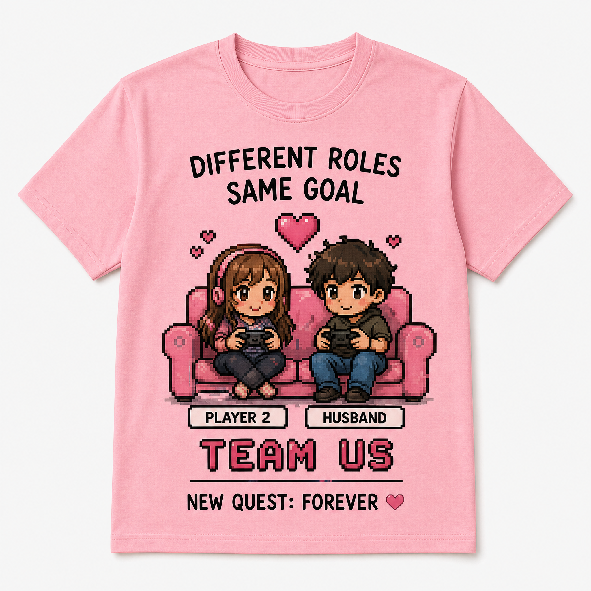 Funny Matching Gaming Graphic Tees for Couples & Girlfriends