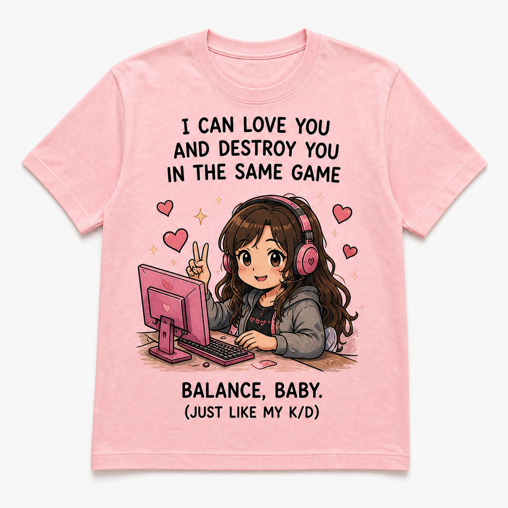 Cute Gamer Girl Anime T-Shirt Collection