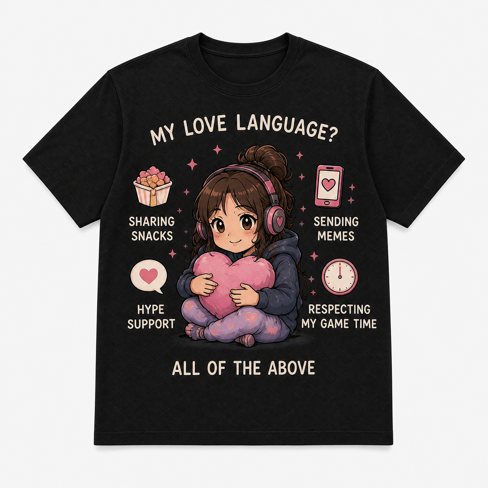 Cute Gamer Girl Anime T-Shirt Collection