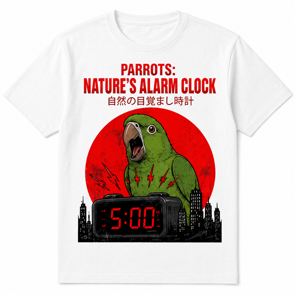 Funny Parrot Graphic T-Shirts | Retro Style Bird Lover Tees