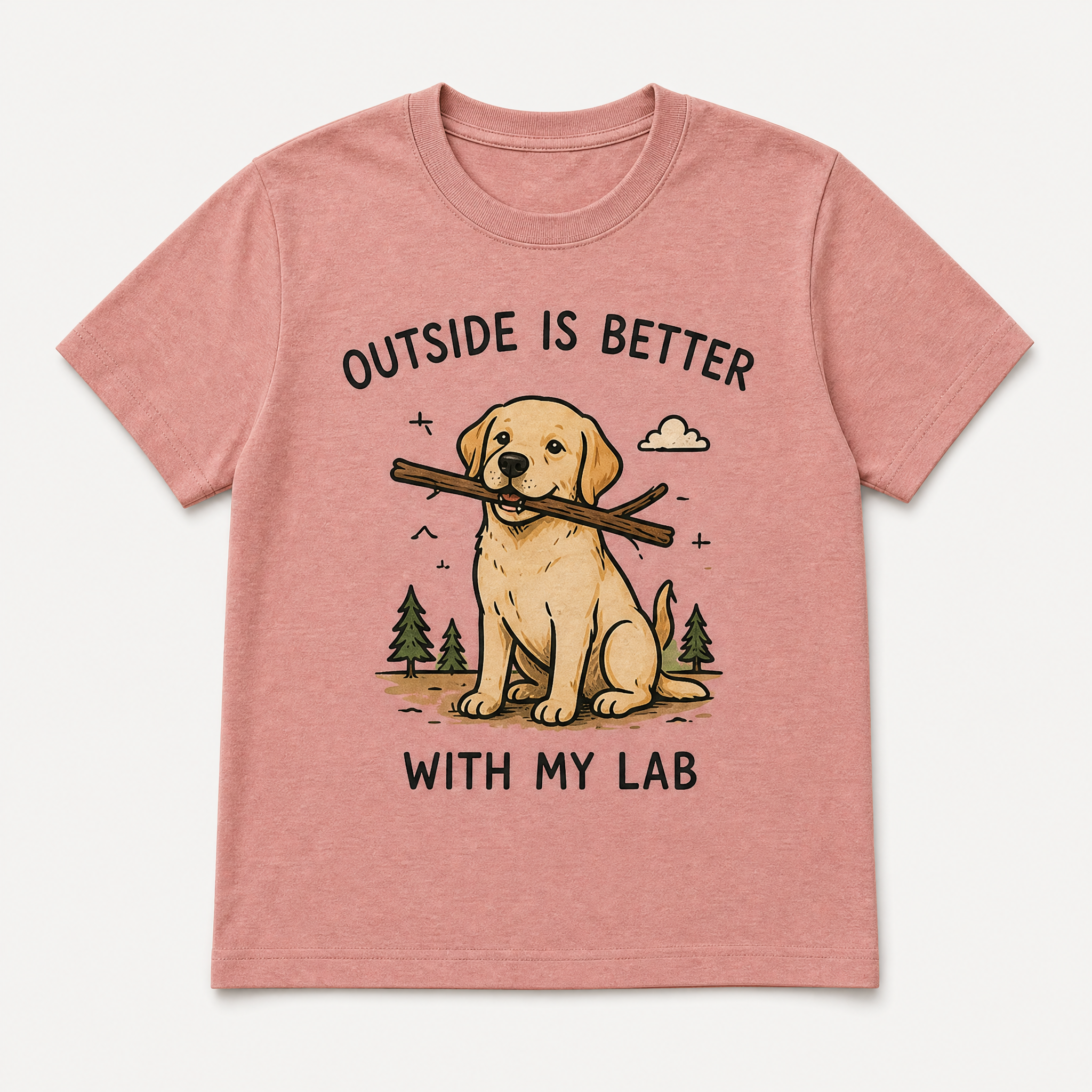 Funny Labrador Retriever Illustrated Graphic Tees