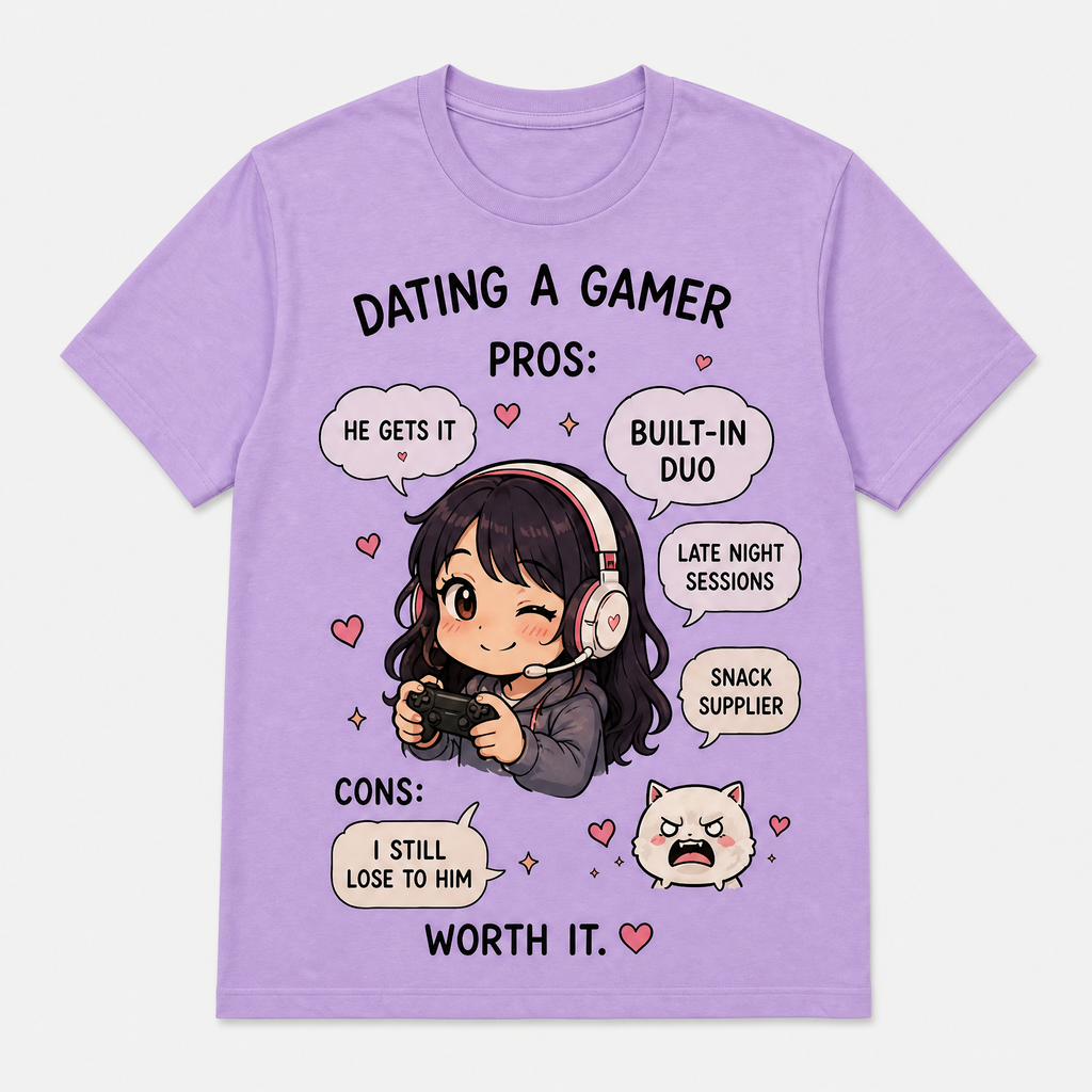 Funny Matching Gaming Graphic Tees for Couples & Girlfriends
