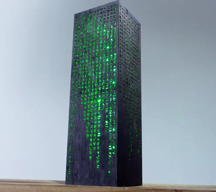 Matrix Style LED Code Lamp – Cyberpunk Gaming Desk & Ambient Night Light Grab3
