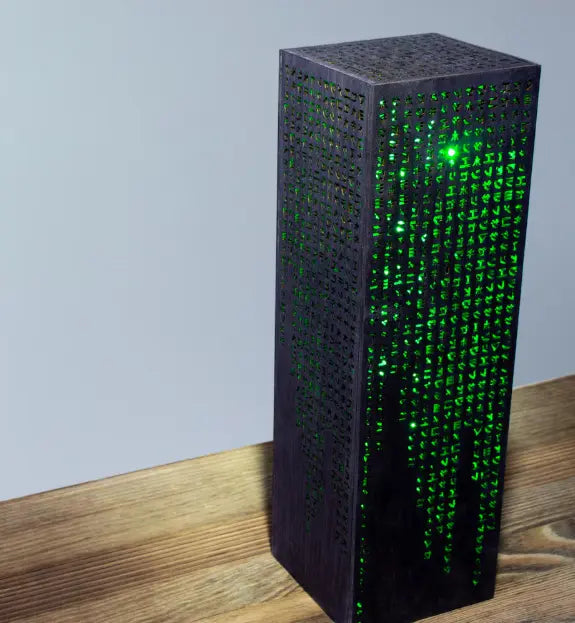 Matrix Style LED Code Lamp – Cyberpunk Gaming Desk & Ambient Night Light Grab3