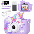 Screen-Free Fun Camera with Games – Purple, Pink Unicorn & Green Dinosaur Grab3