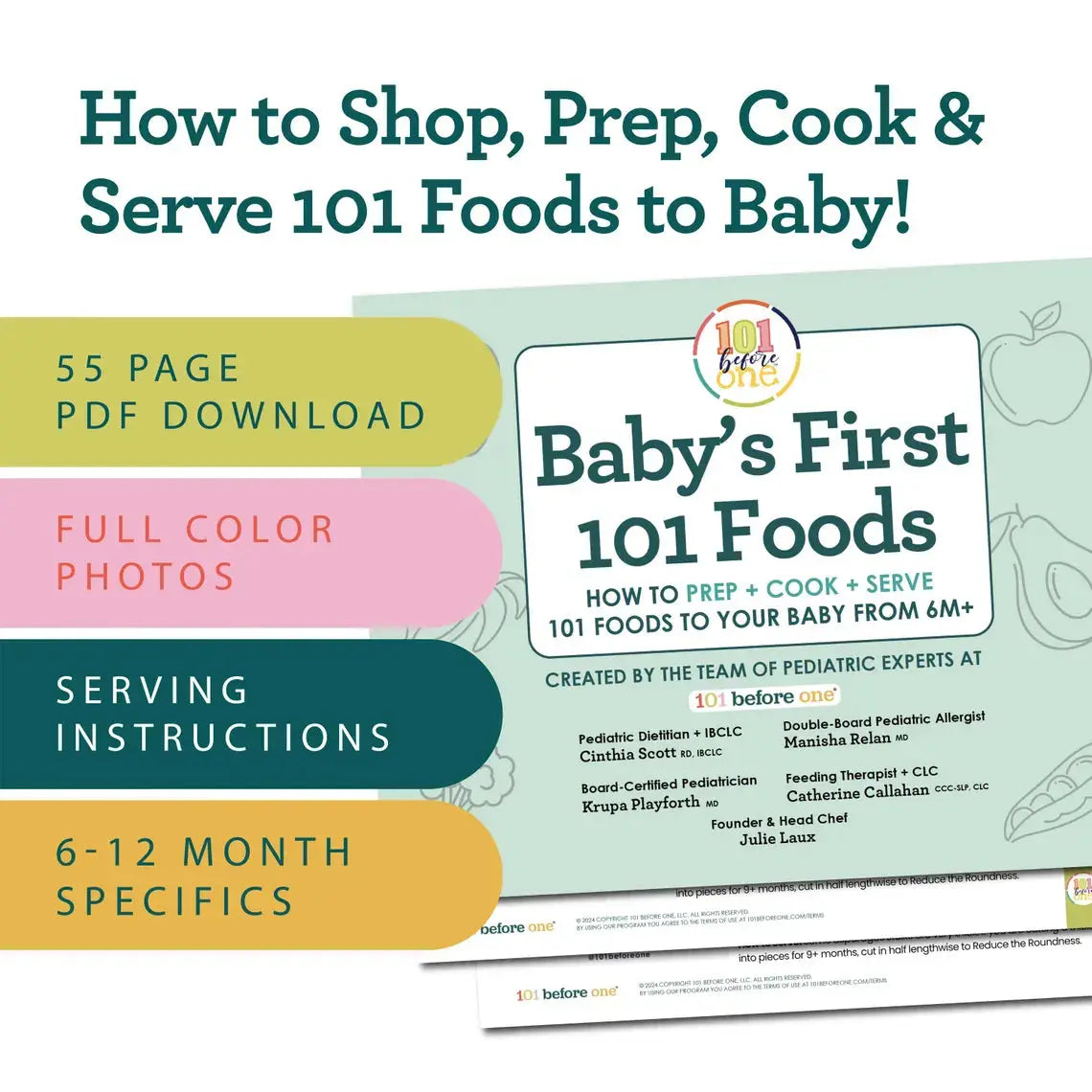 Baby's First 101 Foods Guide + Checklist (Digital PDF Guide) Grab3