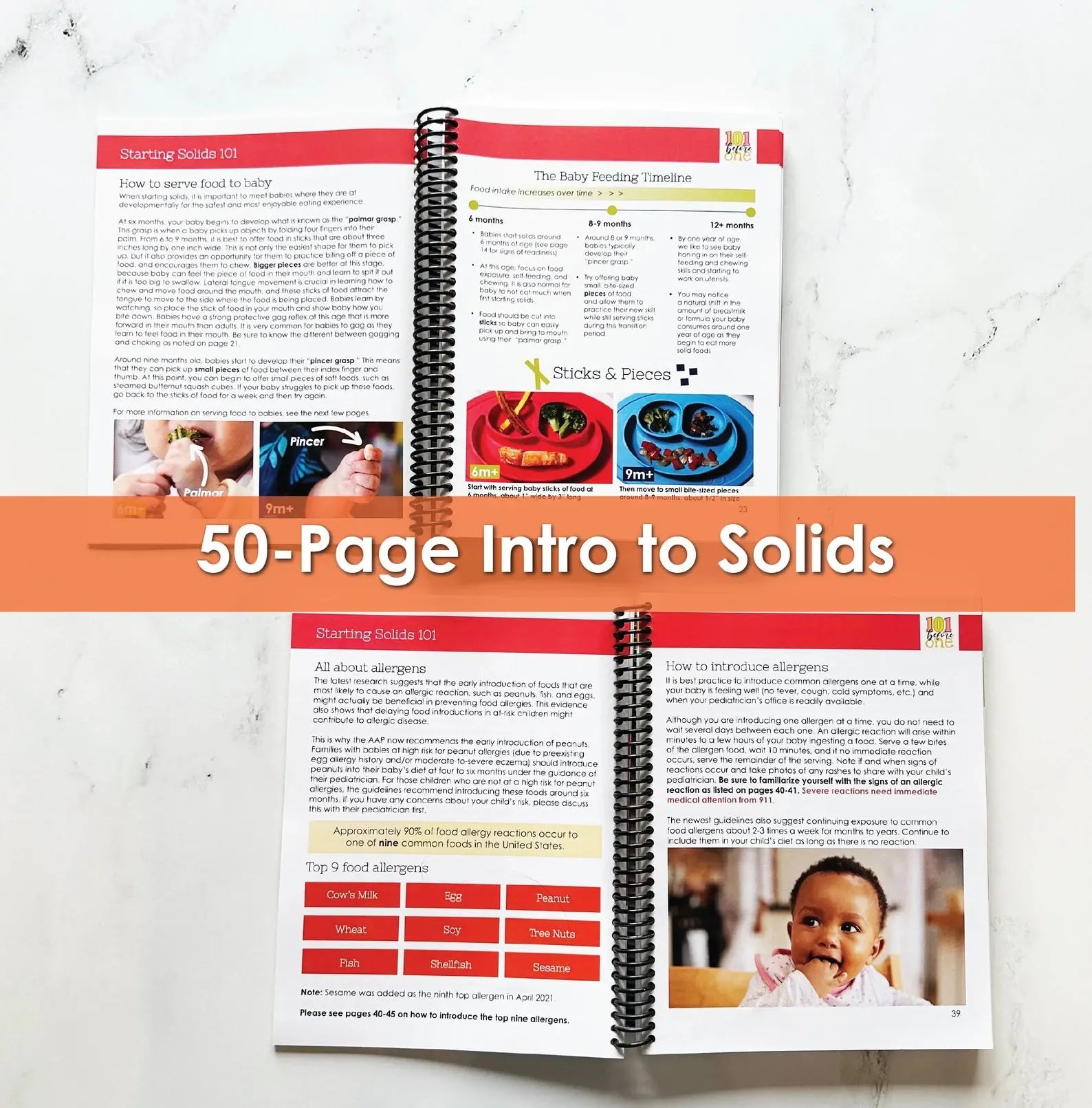The Ultimate Baby-Led Weaning Binder – 101 First Foods Checklist & Complete Printed Guide for Starting Solids