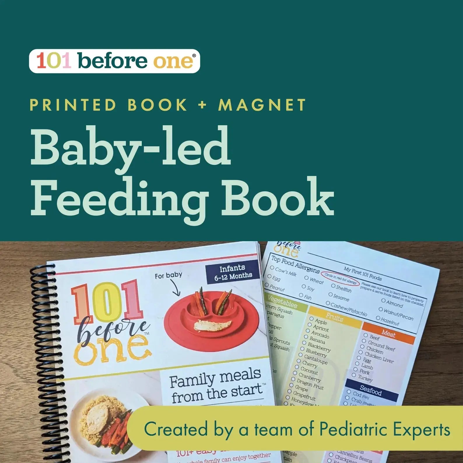 Baby-led Weaning Printed Guide & 101 Food Checklist from 101 before one Grab3