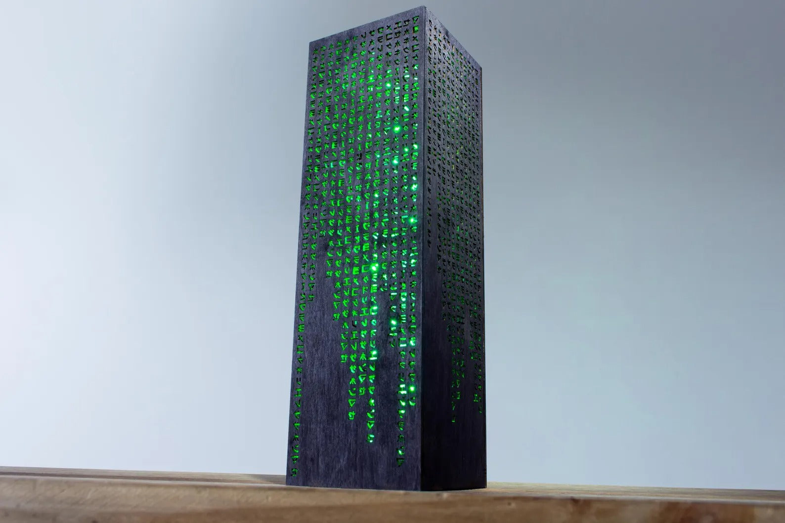 Matrix Green Code LED Desk Lamp - Futuristic Gaming Room Decor