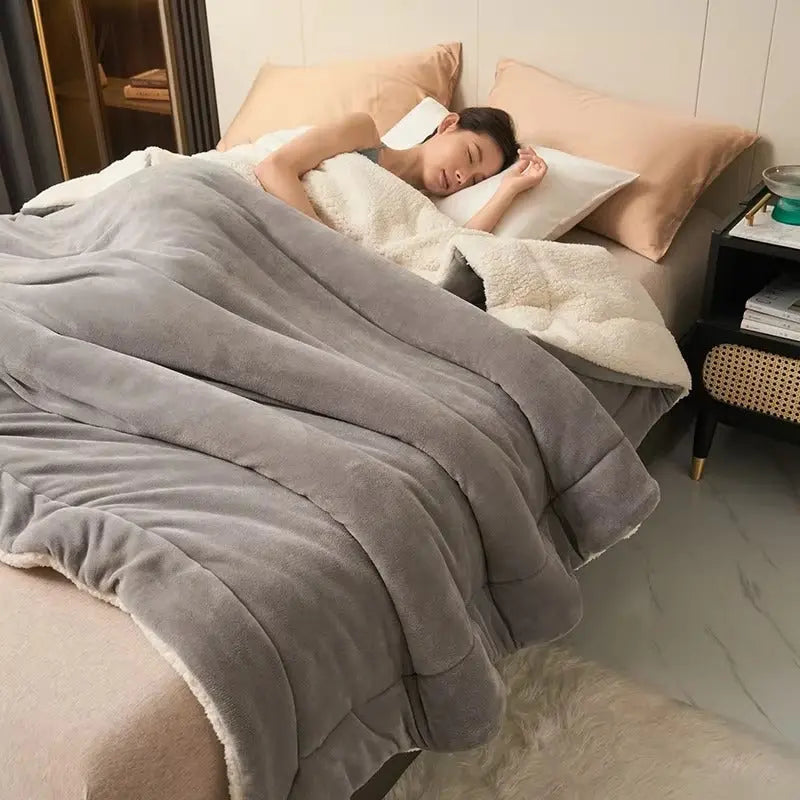 Luxury Fleece Blanket – Soft Warm Plush Throw for Bed & Sofa Grab3